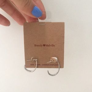 Brandy Melville Silver Hoop Earrings
